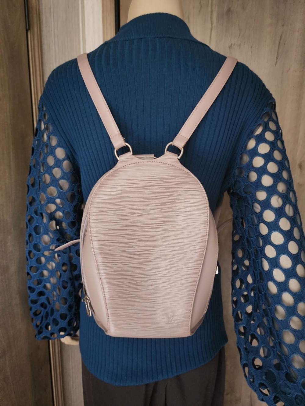 Louis Vuitton Textured Backpack in Lilac Epi Leather Authentic